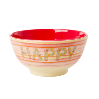 Happy Pink Print Melamine Bowl Rice DK